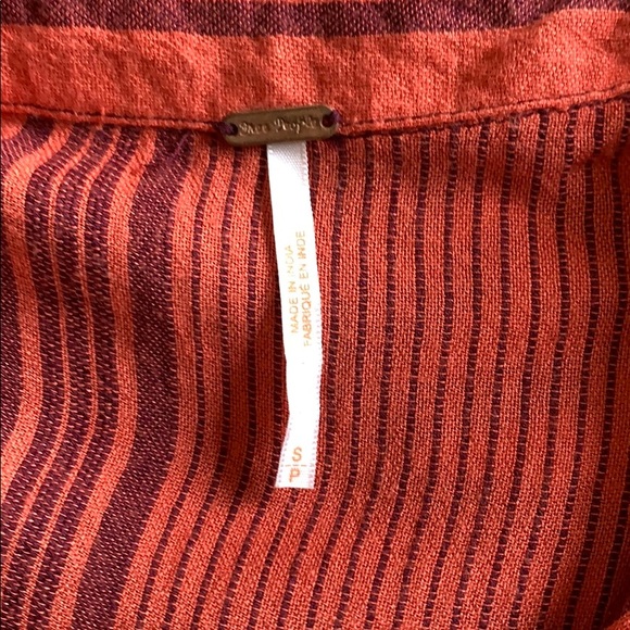 Free people red ombré blouse - Picture 3 of 4